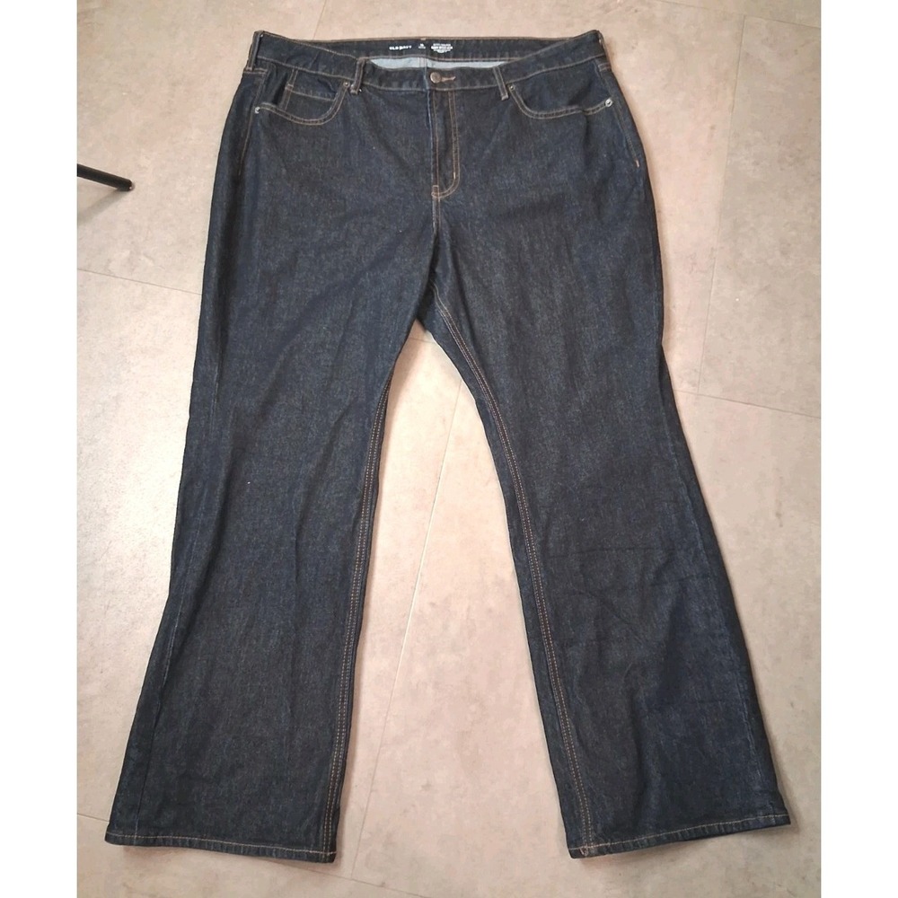 Old Navy Extra High Rise Baby Boot Cut Dark Jeans Size 18 Petite Cowgirl Western - Picture 3 of 10